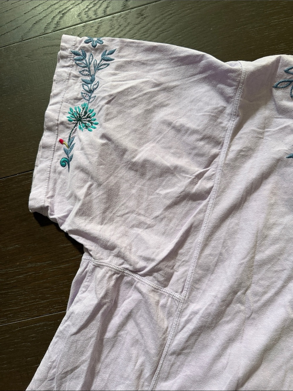 Johnny Was Lavender Embroidered Floral V-Neck Top 2X - Picture 9 of 16